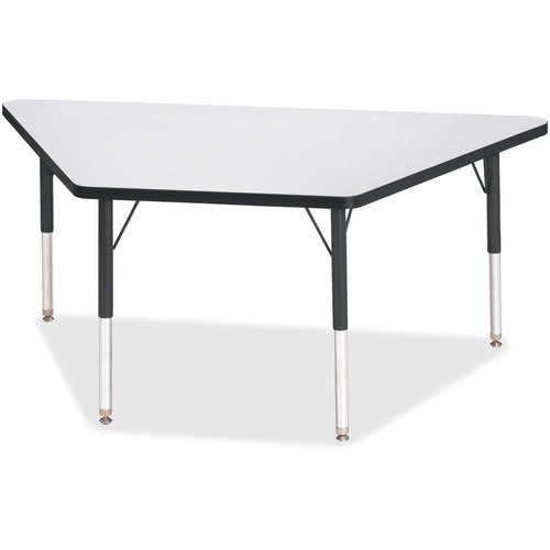 Jonti-Craft, Inc.  Activity Table, Trapezoid, 15"-24"x30"x60", Black