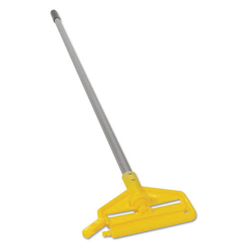 Invader Aluminum Side-Gate Wet-Mop Handle, 1 Dia X 60, Gray/yellow