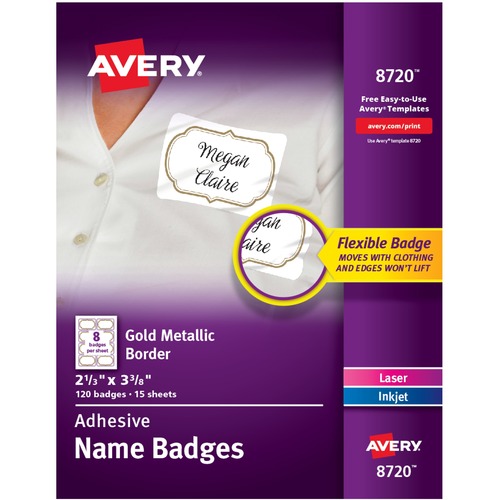 BADGE,REM,8UP,GD/BDR,120PK