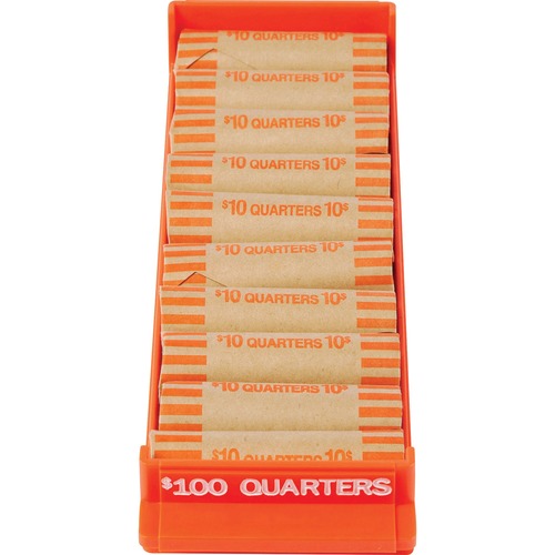 Porta-Count System Rolled Coin Plastic Storage Tray, Orange