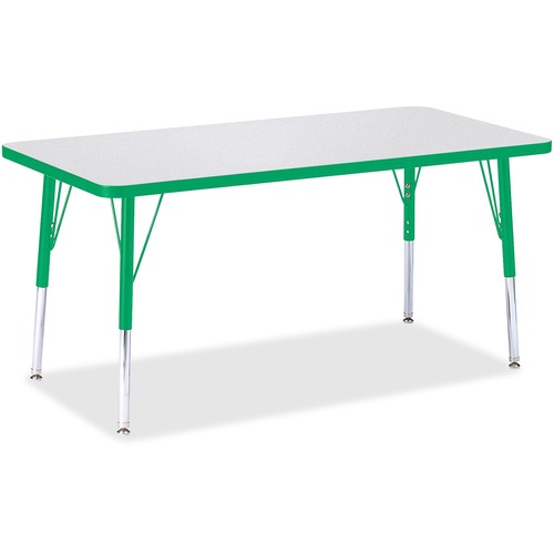 Jonti-Craft, Inc.  Kidz Activity Table, 25"x48"x15"-24", Green