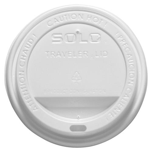 TRAVELER CAPPUCCINO STYLE DOME LID, 12-16OZ HOT CUPS, WHITE, 50/PACK, 6 PACKS/CARTON