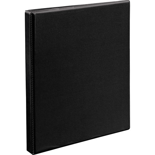 HEAVY-DUTY NON STICK VIEW BINDER WITH DURAHINGE AND SLANT RINGS, 3 RINGS, 0.5" CAPACITY, 11 X 8.5, BLACK, (5233)