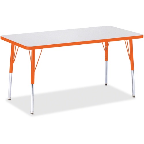 Jonti-Craft, Inc.  Activity Table, Rectangle, 24"-31"x24"x48", Orange