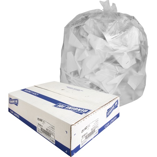 Genuine Joe  Can Liners, 16 Gallon, 0.6 mil, 24"x31", 500/CT, Clear