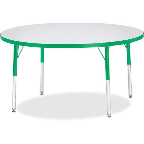 Jonti-Craft, Inc.  Activity Table, Round, 24"-31"x48", Green