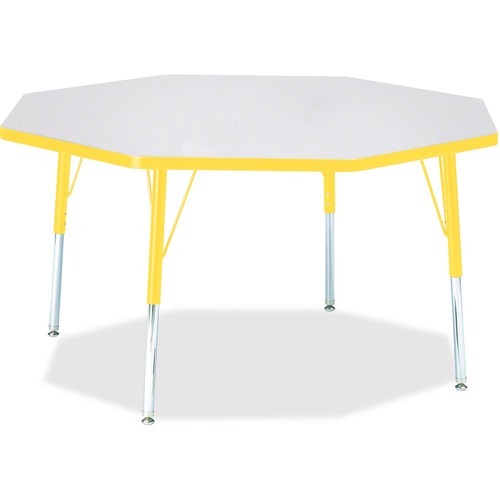 Jonti-Craft, Inc.  Activity Table, Octagon, 15"-24"x48", Yellow