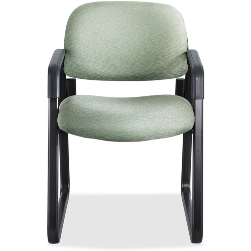 Safco  Guest Chair, Sled Base, Fabric, 22-1/2"x24"x32-1/2", Green