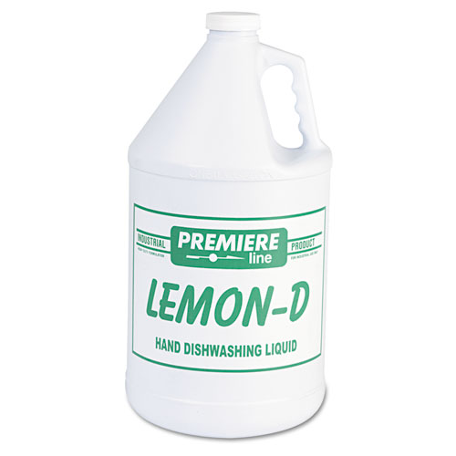 Lemon-D Dishwashing Liquid, Lemon, 1gal, Bottle, 4/carton