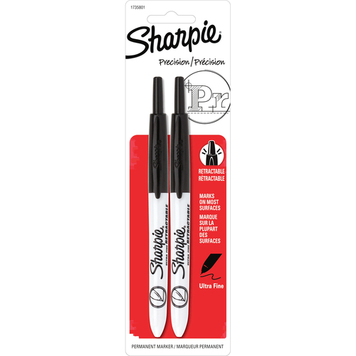 MARKER,SHARPIE RT UF,BK,2PK