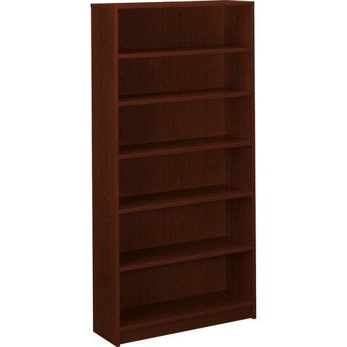 The HON Company  6 Shelf Bookcase, 4 Adj., 36"Wx11-1/2"Dx72-5/8"H, Mahogany