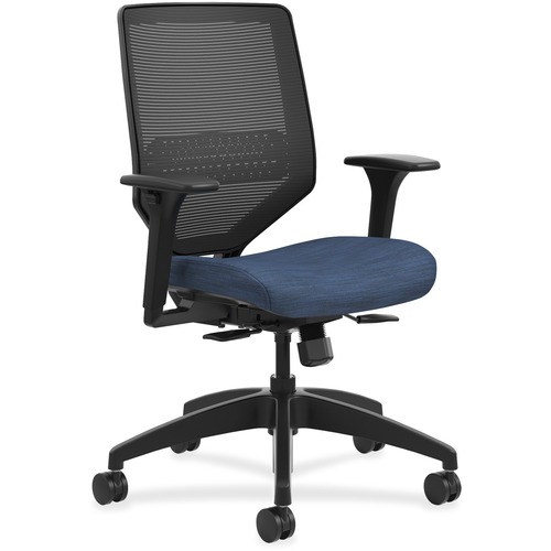 CHAIR,TASK,MIDBCK,W/ARMS,BE