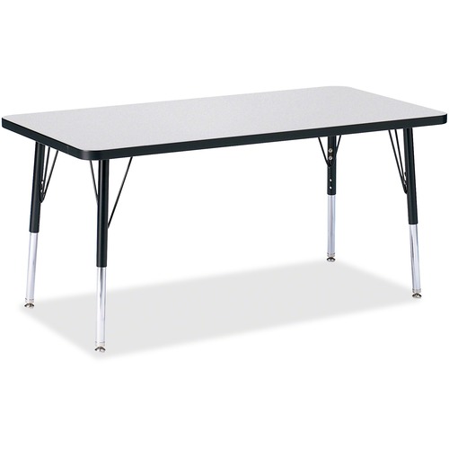 Jonti-Craft, Inc.  Kidz Activity Table, 24"x48"x15"-24", Gray