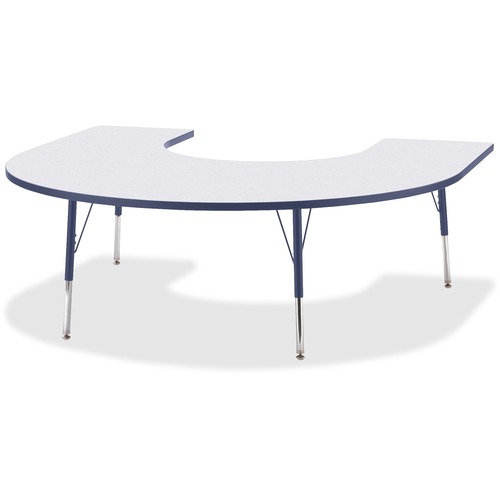 Jonti-Craft, Inc.  Activity Table, Horseshoe, 24"-31"x66"x60", Navy