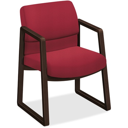 The HON Company  Guest Chair,Sled Base,22-3/4"x25-1/2"x32-1/2",MO Wood/Marsal