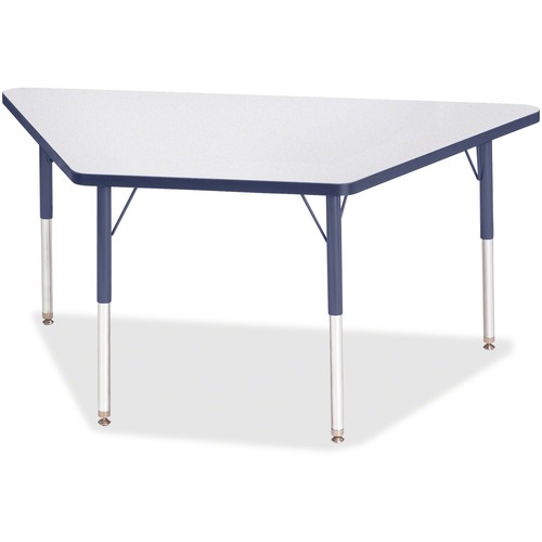 Jonti-Craft, Inc.  Activity Table, Trapezoid, 24"-31"x30"x60, Navy