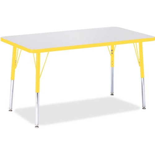 Jonti-Craft, Inc.  Activity Table, Rectangle, 24"-31"x24"x36", Yellow