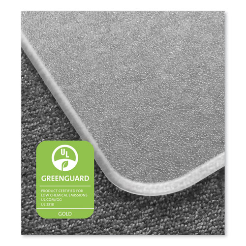 CLEARTEX MEGAMAT HEAVY-DUTY POLYCARBONATE MAT FOR HARD FLOOR/ALL CARPET, 46 X 53, CLEAR