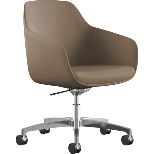 9to5 Seating  Lounge Chair,Tilt,25"x25"x33"-37-1/2",LA Fabric/PLSHD Base