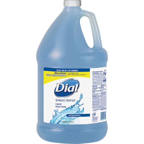 Dial Corporation  Hand Soap Refill, Liquid, Antimicrobial, 128 oz, 4/CT, Blue