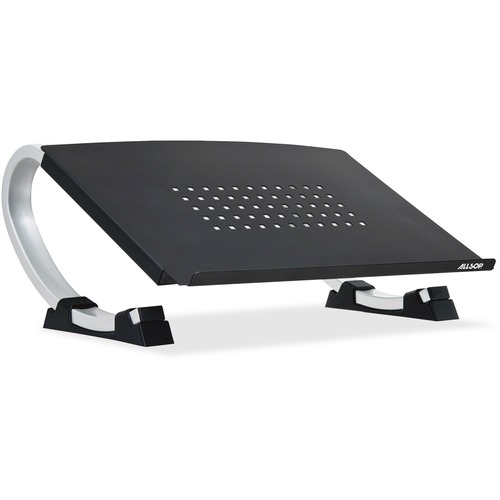 REDMOND ADJUSTABLE CURVE NOTEBOOK STAND, 15" X 11.5" X 6", BLACK/SILVER, SUPPORTS 40 LBS