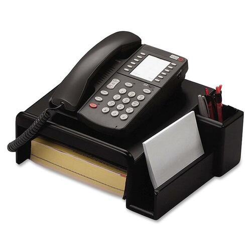 Wood Tones Phone Center Desk Stand, 12 1/8 X 10, Black