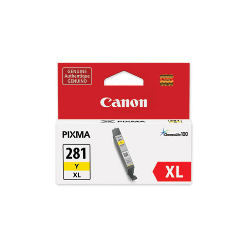 Canon 2036C001 (CLI-281XLYw) Yellow OEM High Yield Ink Tank