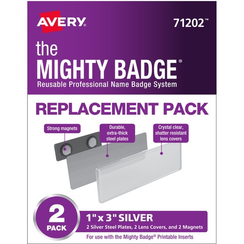 BADGE,REPLCMNT,SLV,2PK