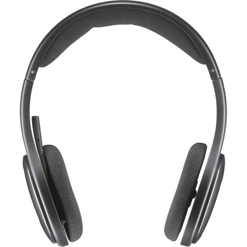 H800 Binaural Over-The-Head Wireless Bluetooth Headset, 4 Ft Range, Black