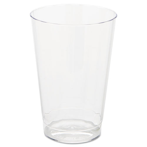 Classic Crystal Plastic Tumblers, 12 Oz, Clear, Fluted, Tall