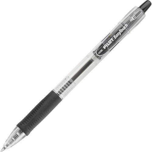 EASYTOUCH RETRACTABLE BALLPOINT PEN, MEDIUM 1MM, BLACK INK, CLEAR BARREL, DOZEN