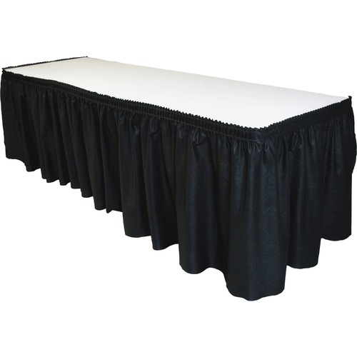 Table Set Linen-Like Table Skirting, 29" X 14ft, Black