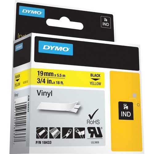 TAPE,IND,VNYL,3/4"-BK/YW