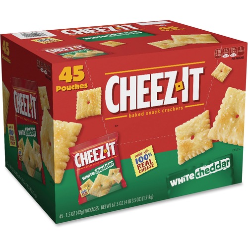 Cheez-It Crackers, 1.5 Oz Bag, White Cheddar, 45/carton