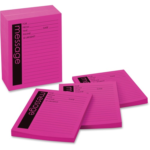 3M  Telephone Message Pad,3-7/8"x5-7/8",50 Sheets/PD,12/PK,Pink