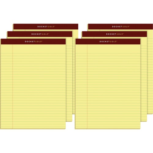 Tops  Writing Pad, Legal Ruled, 50 Shts, 8-1/2"x11-3/4", 6/PK, CA