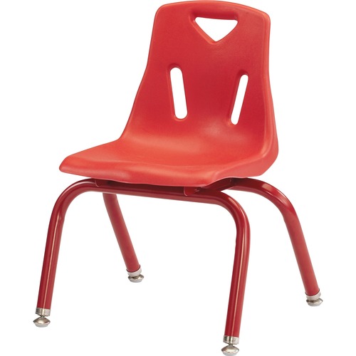 Jonti-Craft, Inc.  Stacking Chairs,w/Powder-Coat,16" Seat,29.5"x19.5"x21",Red