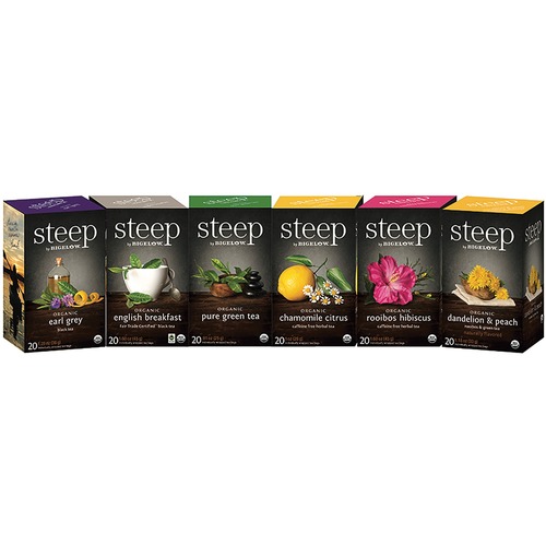 Bigelow  Organic Tea Assortment, Individually Wrapped, 120/CT, AST