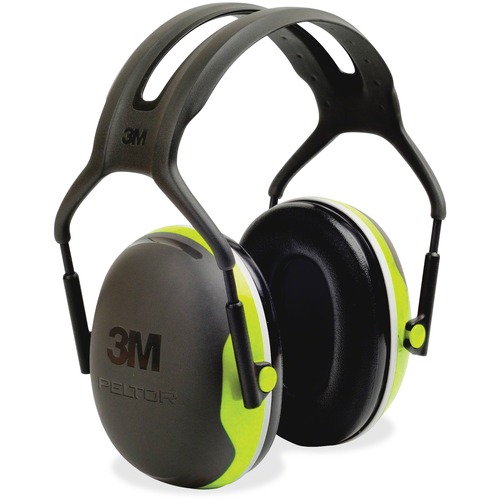 3M  Earmuff Headband, Peltor X4A, 27dB NRR, 10/CT, Black/Green