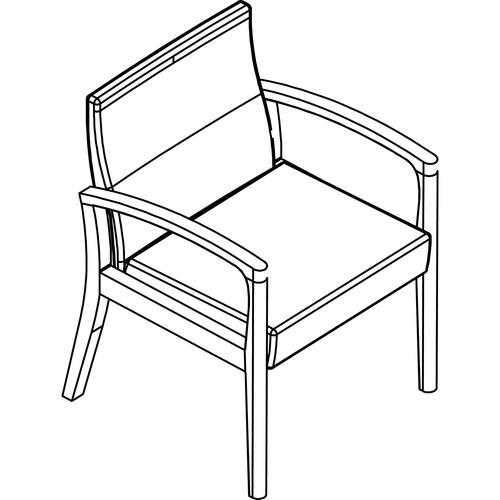 Groupe Lacasse  Chair, Guest, 24"Wx24"Lx33"H, White