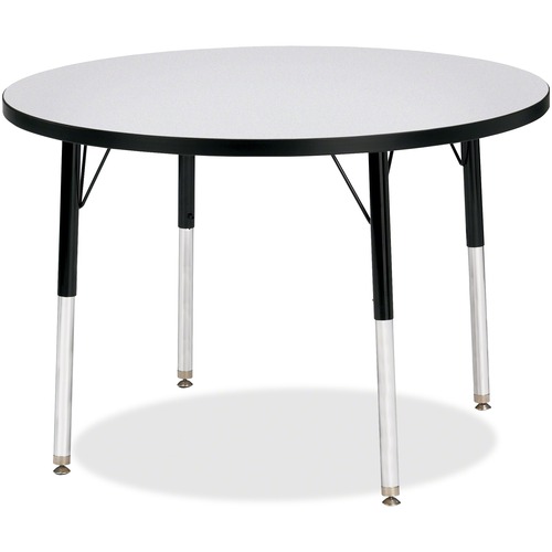 Jonti-Craft, Inc.  Activity Table, Round, 24"-31"x36", Black