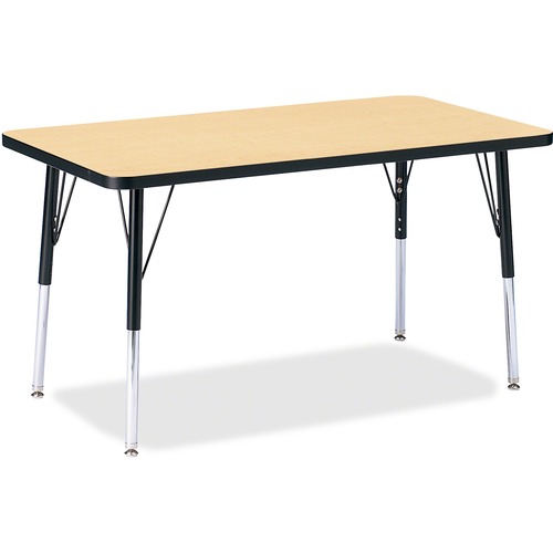 Jonti-Craft, Inc.  Activity Table, Rectangle, 24"-31"x24"x36", Maple/Black