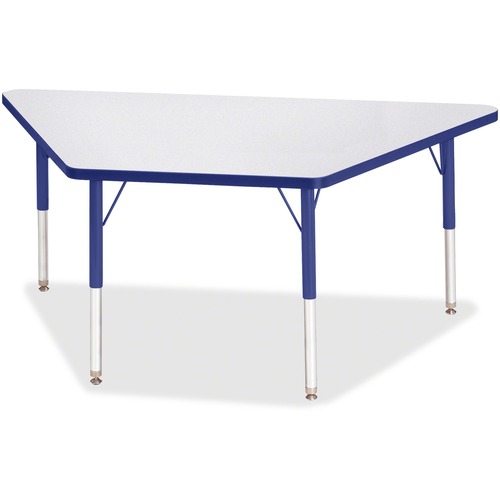 Jonti-Craft, Inc.  Activity Table, Trapezoid, 15"-24"x30"x60", Blue