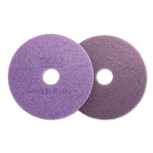 DIAMOND FLOOR PADS, BURNISH/BUFF, 16" DIAMETER, PURPLE, 5/CARTON