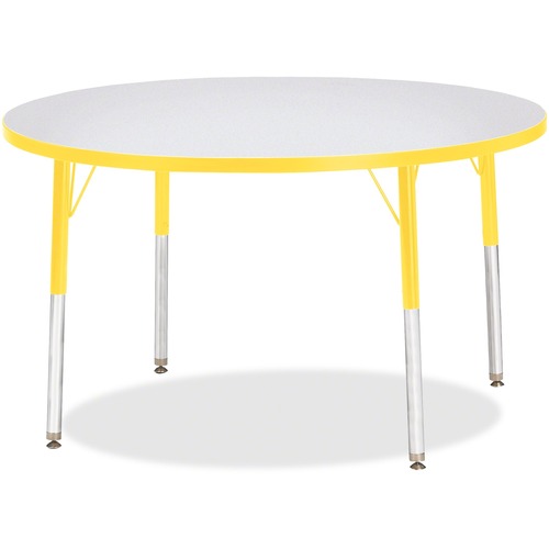 Jonti-Craft, Inc.  Round Activity Table, 42"x15-24", Gray/Yellow