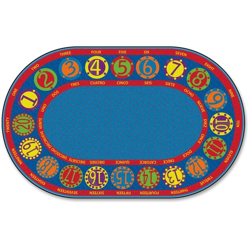 RUG,BILINGUAL,7'6"X12',OVAL