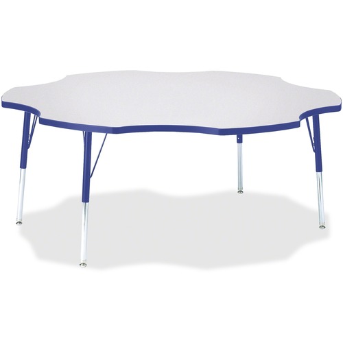 Jonti-Craft, Inc.  Activity Table, Six-Leaf, 24"-31"x60", Blue