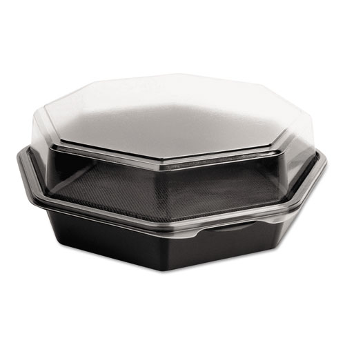 Octaview Cf Containers, Black/clear, 42oz, 9.57w X 9.18d X 3.15h, 100/carton