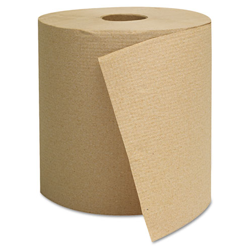 Hardwound Towels, Brown, 1-Ply, Brown, 800ft, 6 Rolls/carton