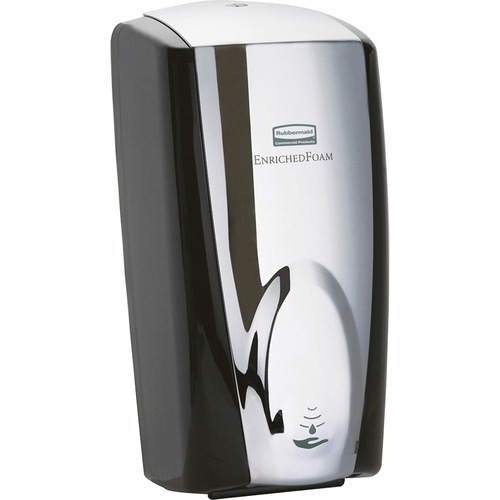Rubbermaid Commercial Products  Touchless Foam Soap Dispenser, 10/CT, Black/Chrome